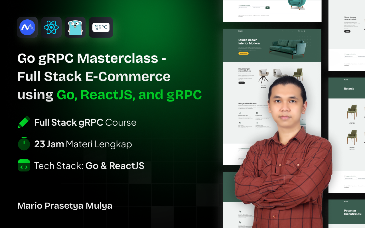 Kelas Go gRPC Masterclass - Full Stack E-Commerce using Go ReactJS di BuildWithAngga